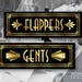 Flappers and Gents Signs, Great Gatsby Wedding Decorations, Art Deco ...