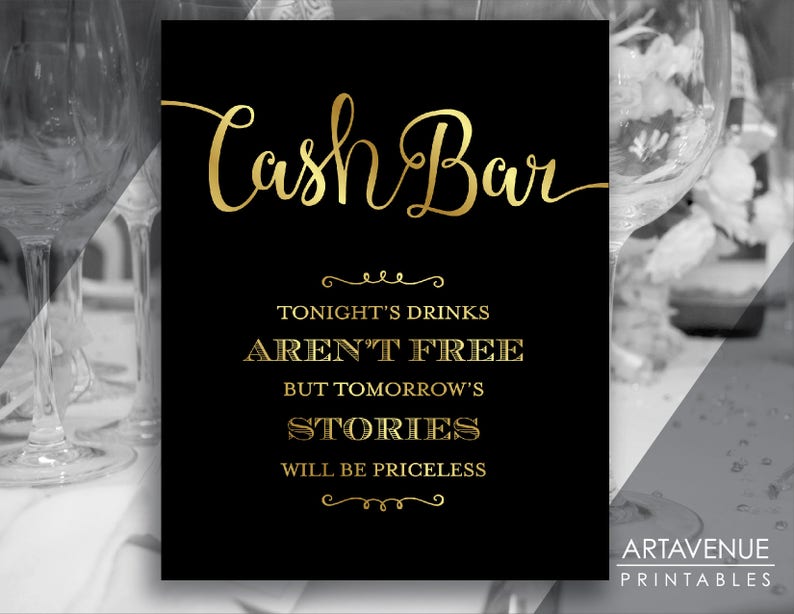 Chic Wedding Signs / CASH BAR Stories Are Priceless Quote Sign - Etsy