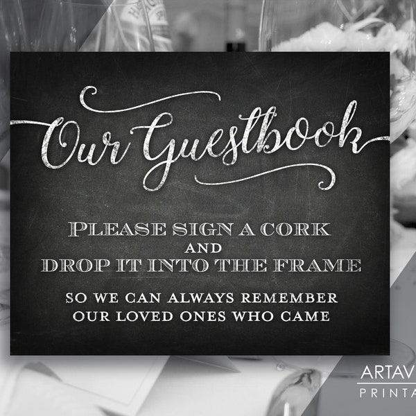 Chalkboard Guestbook - Etsy