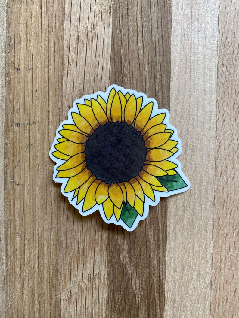 Sunflower Vinyl Sticker - Etsy