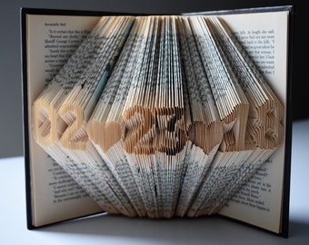 Personalized Wedding Gift - Wedding Date - Unique Gift - Folded Book Sculpture