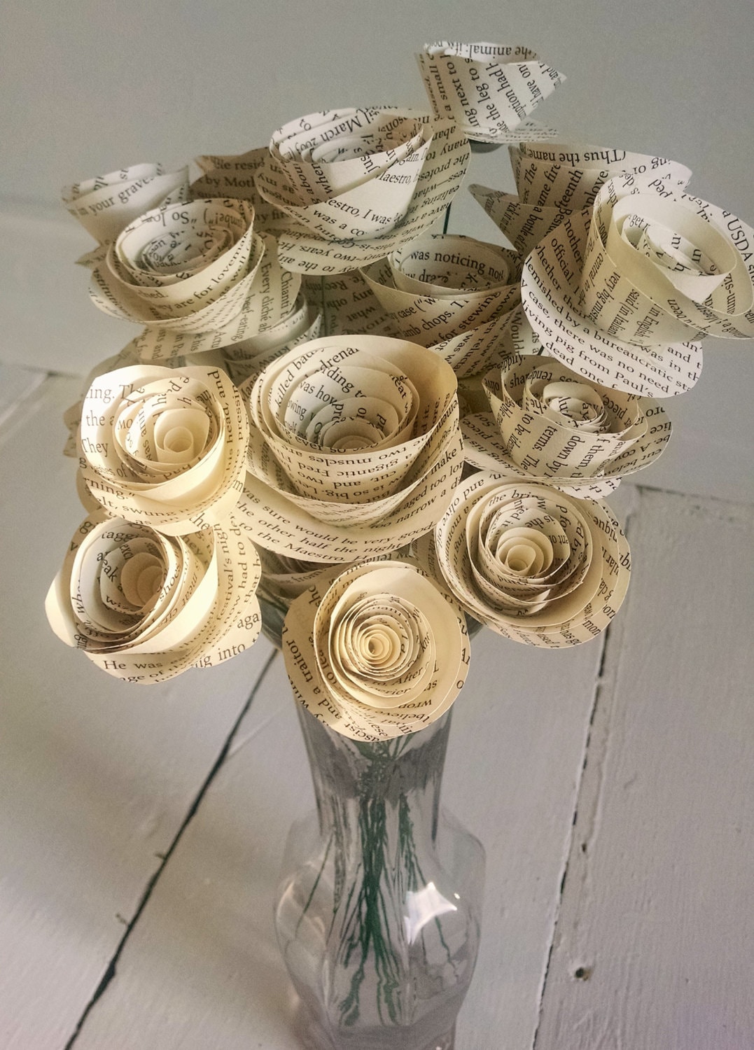 Wedding Flowers Book Page Roses Stemmed Roses Set of 30 Etsy