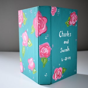 Gift Ideas for Mom Folded Book Art Featuring the Word MOM surrounded by hearts image 4