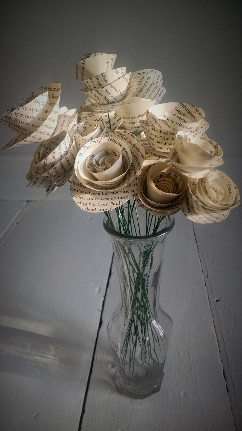 Wedding Flowers Book Page Roses Stemmed Roses Set of 30 Etsy