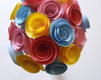 Paper Anniversary Gift for her,  Paper Flower Bouquet, Paper Flowers