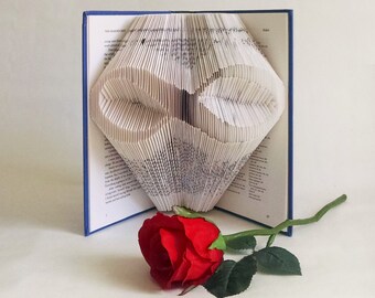Meaningful Anniversary Gift for Him, Folded Book Art, Infinity Sign