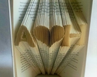 Book Lover Gift, Custom Folded Book Art, Book Folding Sculpture