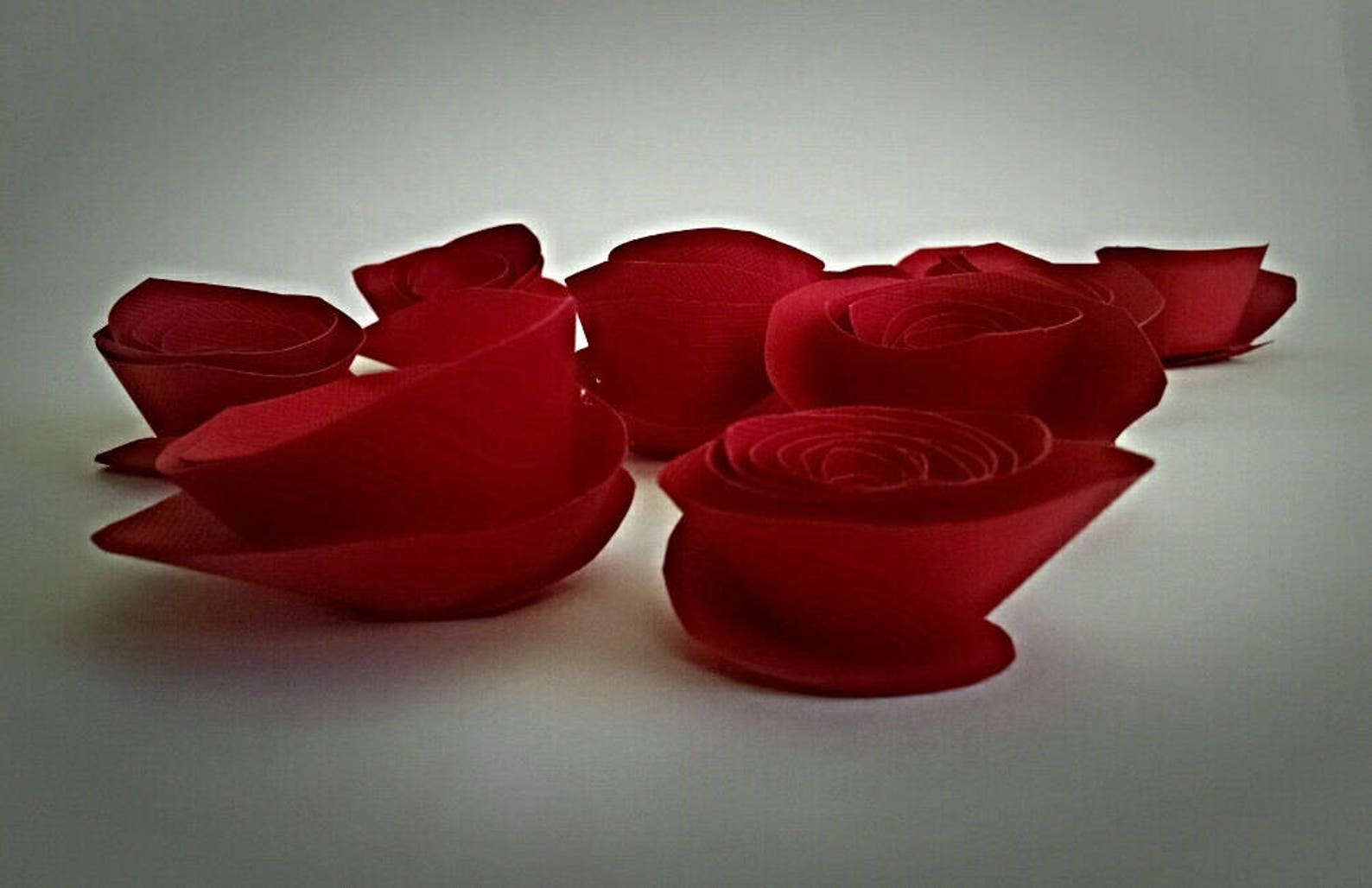 Red Valentines Day Decor Red Paper Roses Valentines | Etsy