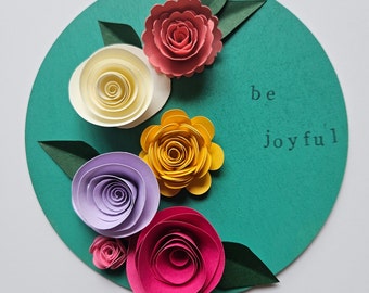 Spring or Summer floral sign, Unique gift for Mom and Grandma, Mother's day gift, Paper Flower decor, paper flowers