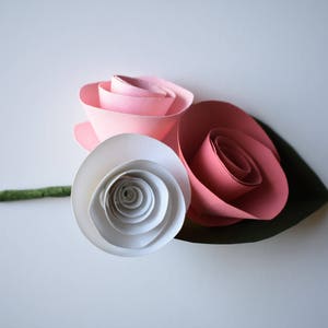 Paper Flower Boutonniere, Coral, Blush, and White Wedding Boutonniere image 3