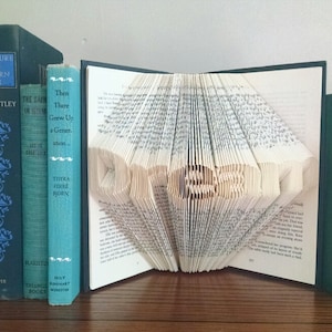Folded Book Art Featuring the Word Dream Great Gift for the Book Lover image 1