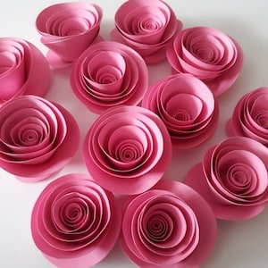 Pink Paper Flowers - Paper Roses - Valentines Day Decoration - Etsy
