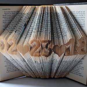 Anniversary Gift For Him, Folded Book Anniversary Gift For Him, Book Art Anniversary Gift For Husband, Personalized Folded Book Art Date