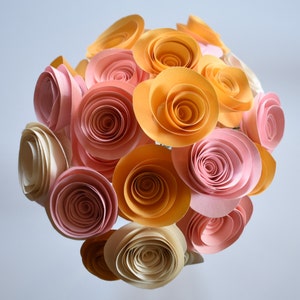 Blush Pink Wedding, Blush Pink, Ivory, and Gold Bouquet, Paper Flower Bouquet image 2