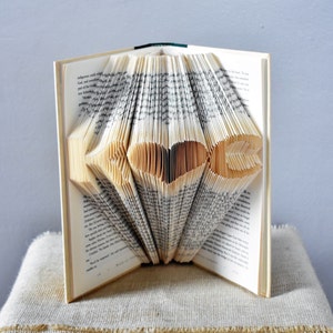 First Anniversary Gift for Him, Paper Anniversary Gift Ideas, Unique Gifts for Him, Personalized Folded Book Art image 1