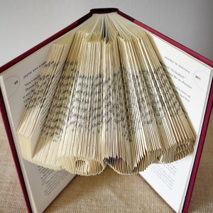 Literature Gift for the Book Lover, Folded Book Art Featuring the word Love image 3