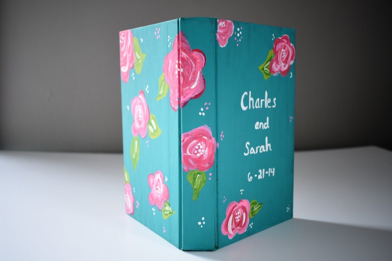 Valentines Day Gift Ideas for Mom Folded Book Art Featuring the Word MOM surrounded by hearts image 4