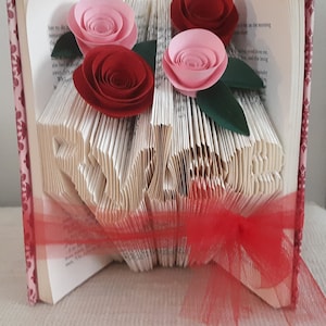 Personalized Wedding Gift Wedding Date Unique Gift Folded Book Sculpture image 6