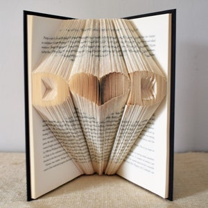 Personalized Gifts for Readers, Anniversary Gift for Book Lovers, Custom Folded Book Art