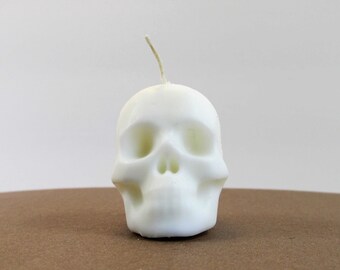 Handmade Skull votive candle, Halloween Candle,