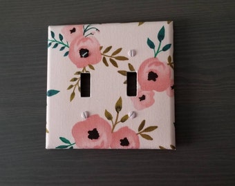 Pink /& Orange Flowers Light Switch Covers Floral Home Decor Outlet