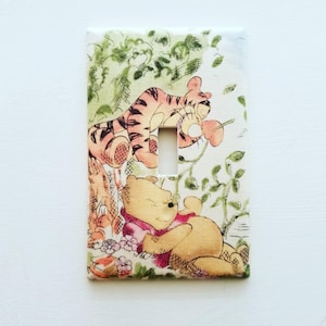 Winnie the pooh themed Light Switch - Outlet Cover- Switch Plate Cover-Nursery Decor- Light switch cover- pooh bear and Friends room decor bild 3