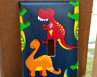 Dinosaur Fabric Light Switch Cover – Kids Room Decor