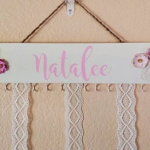 Custom Hair bow & Headband Organizer/Personalized Hair bow Organizer with Hooks for Headbands/Headband organizer/Baby Shower gift