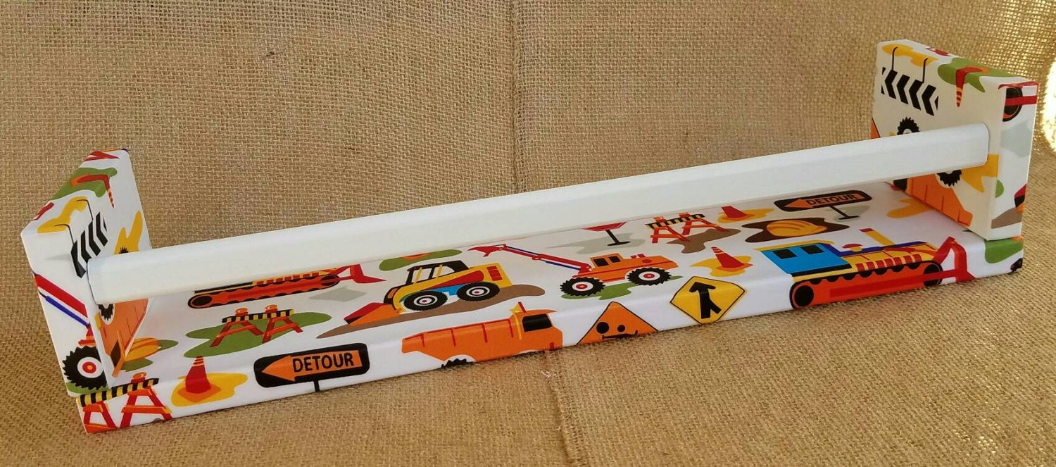 Construction Trucks Children's Book Wall Shelf/ Wall Etsy