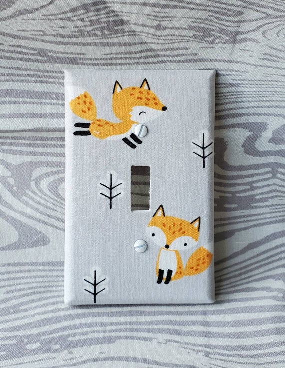 Woodland Light Switch Fox Outlet Cover Switch Plate Cover nursery