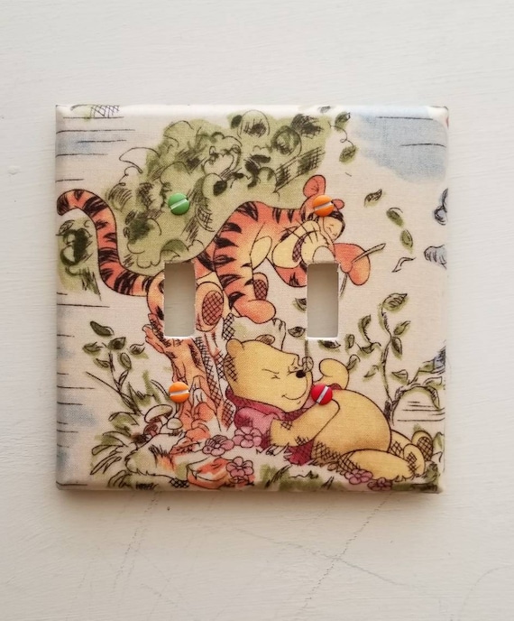 Winnie the pooh themed Light Switch - Outlet Cover- Switch Plate Cover-Nursery Decor- Light switch cover- pooh bear and Friends room decor