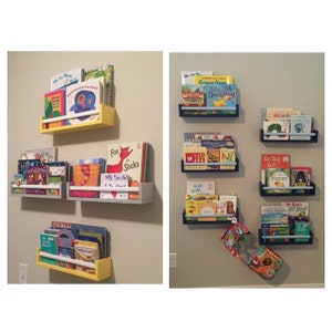 Children&#39;s Bookshelf/ Wall Shelf/ Floating Shelf/ INSTALLATION INSTRUCTIONS INCLUDED