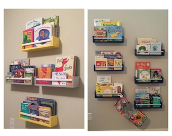 Children's Bookshelf/ Wall Shelf/ Floating Shelf/ INSTALLATION INSTRUCTIONS INCLUDED