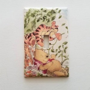 Winnie the pooh themed Light Switch - Outlet Cover- Switch Plate Cover-Nursery Decor- Light switch cover- pooh bear and Friends room decor bild 4
