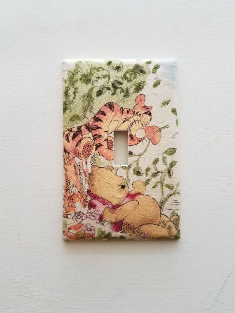 Winnie the pooh themed Light Switch - Outlet Cover- Switch Plate Cover-Nursery Decor- Light switch cover- pooh bear and Friends room decor bild 4