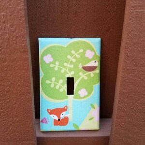 Fox Light Switch Outlet Cover Switch Plate Cover-Nursery Decor Light switch cover image 3