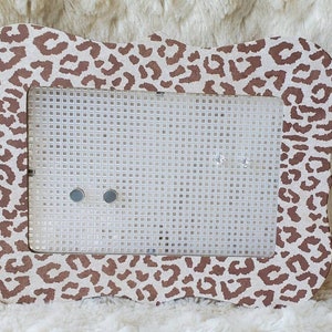 Leopard inspired Earring Jewelry Organizer, Earring Holder, Stud Earring organizer, colorfu Frame, jewelry storage, animal print decor