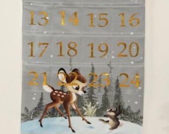 Bambi Fabric Advent Calendar "Christmas Time"