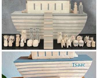 East of India Wooden Mobile Boat with Fish Christening Gift Hand Crafted New Baby Gift New Home Gift
