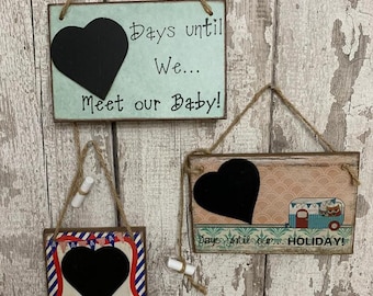 Chalk board wall signs, multiple choice