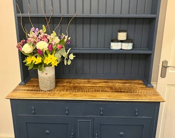 SOLD Welsh dresser - Shabby Chic, Upcycled, Distressed, Annie Sloan, Farrow & Ball, Dixie belle, country living / dining room, blue