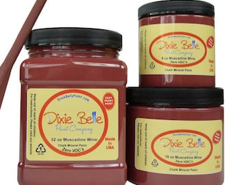 Muscadine Wine | Dixie Belle Paint | dark red Chalk Mineral Paint | 236ml 8oz, 473ml 16oz, 946ml 32oz, Shabby Chic Furniture update makeover