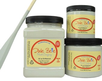 Driftwood | Dixie Belle Paint | Light Grey Chalk Mineral Paint | 236ml 8oz, 473ml 16oz, 946ml 32oz, Shabby Chic Furniture update makeover