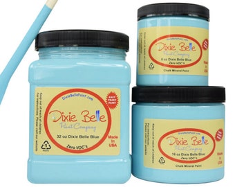 Dixie Belle Blue Paint | bright, tiffany blue | Chalk Mineral Paint 236ml 8oz, 473ml 16oz, 946ml 32oz, Shabby Chic Furniture update makeover