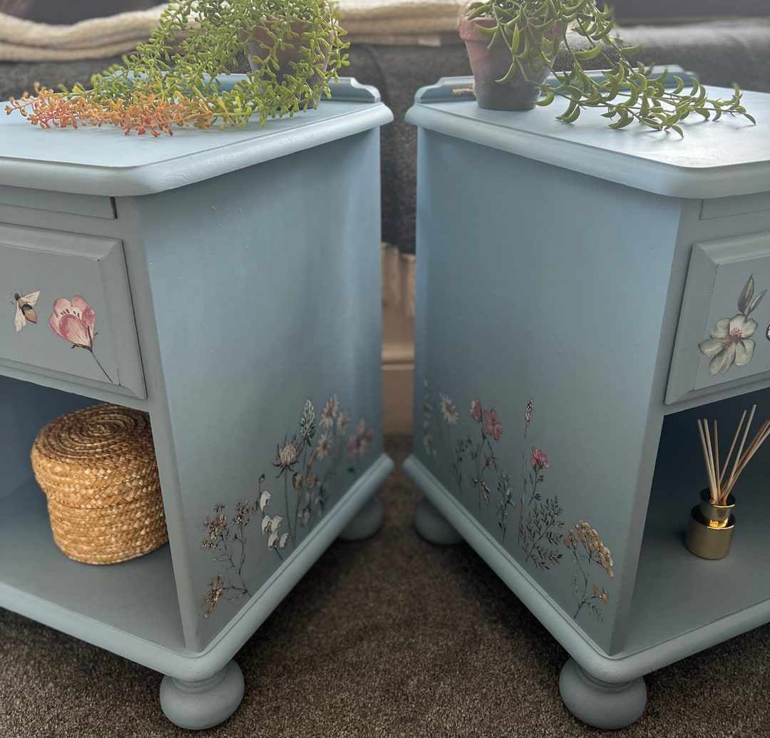 Bedside Table Spring Style SOLD Set of 2 Bedside Tables, Night Stand With Drawer, Storage, Bedroom ...