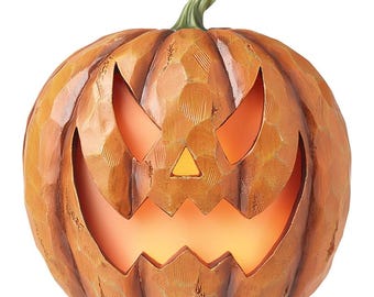 Extra Large Pumpkin With Led design ornament, for display, haunted, decoration, carved, face, spooky, jack-o'-lantern