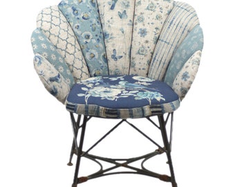 Floral chair, shabby chic, country cottage, vintage, love seat, floral, conservatory, living room, butterfly