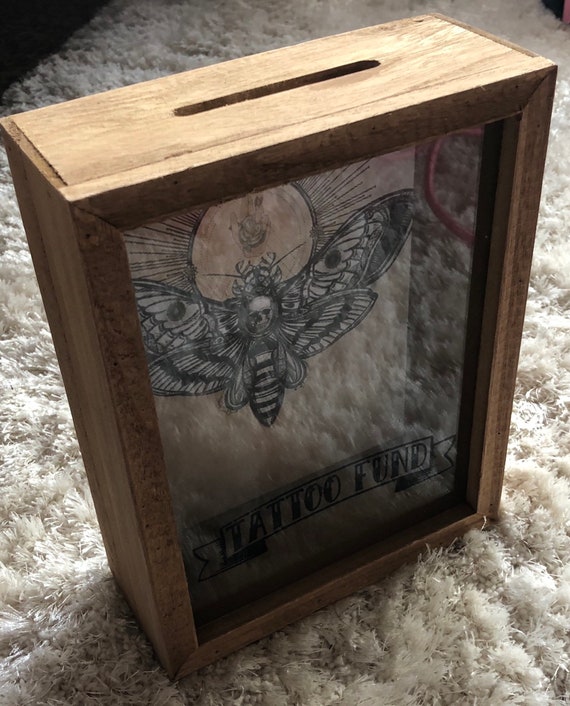 Tattoo Fund Wooden Money Box With Glass Front. Ideal Christmas - Etsy Tattoo Fund Wooden Money Box With Glass Front. Ideal Christmas - Etsy