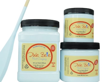 Haint Blue | Dixie Belle Paint | Soft Pastel Blue Chalk Mineral Paint | 236ml 8oz, 473ml 16oz, 946ml 32oz, Shabby Chic Furniture update