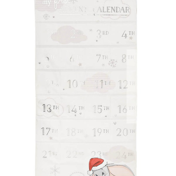 Disney Dumbo Advent Calendar, personalisation available, add a name, christmas gift, fabric, countdown to Christmas, First Christmas